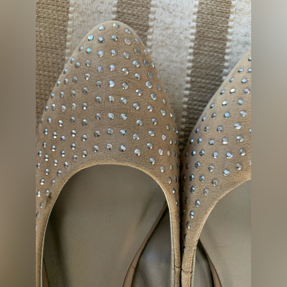 Nicole Khaki Mauve Silver Studded Shoes SIZE 7 - Picture 3 of 6